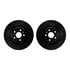 8512-45012 by DYNAMIC FRICTION COMPANY - Rotors-Drilled & Slotted-Black w/ 5000 Advanced Brake Pads Incl Hdw