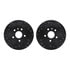 8512-45029 by DYNAMIC FRICTION COMPANY - Brake Rotor - Dimpled & Slotted - Black w/5000 Brake Pads & HW Kit