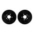 8512-45033 by DYNAMIC FRICTION COMPANY - Brake Rotor - Dimpled & Slotted - Black w/5000 Brake Pads & HW Kit