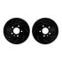 8512-45033 by DYNAMIC FRICTION COMPANY - Brake Rotor - Dimpled & Slotted - Black w/5000 Brake Pads & HW Kit