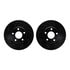 8512-45074 by DYNAMIC FRICTION COMPANY - Rotors-Drilled & Slotted-Black w/ 5000 Advanced Brake Pads Incl Hdw