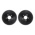 8512-46009 by DYNAMIC FRICTION COMPANY - Rotors-Drilled & Slotted-Black w/ 5000 Advanced Brake Pads Incl Hdw