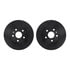 8512-46020 by DYNAMIC FRICTION COMPANY - Rotors-Drilled & Slotted-Black w/ 5000 Advanced Brake Pads Incl Hdw