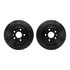 8512-46022 by DYNAMIC FRICTION COMPANY - Rotors-Drilled & Slotted-Black w/ 5000 Advanced Brake Pads Incl Hdw