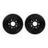8512-46048 by DYNAMIC FRICTION COMPANY - Rotors-Drilled & Slotted-Black w/ 5000 Advanced Brake Pads Incl Hdw