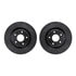 8512-46147 by DYNAMIC FRICTION COMPANY - Rotors-Drilled & Slotted-Black w/ 5000 Advanced Brake Pads Incl Hdw