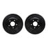 8512-47006 by DYNAMIC FRICTION COMPANY - Rotors-Drilled & Slotted-Black w/ 5000 Advanced Brake Pads Incl Hdw
