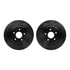 8512-47017 by DYNAMIC FRICTION COMPANY - Rotors-Drilled & Slotted-Black w/ 5000 Advanced Brake Pads Incl Hdw