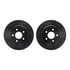 8512-47020 by DYNAMIC FRICTION COMPANY - Rotors-Drilled & Slotted-Black w/ 5000 Advanced Brake Pads Incl Hdw