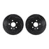 8512-47025 by DYNAMIC FRICTION COMPANY - Rotors-Drilled & Slotted-Black w/ 5000 Advanced Brake Pads Incl Hdw
