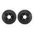 8512-47124 by DYNAMIC FRICTION COMPANY - Rotors-Drilled & Slotted-Black w/ 5000 Advanced Brake Pads Incl Hdw