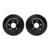 8512-47149 by DYNAMIC FRICTION COMPANY - Rotors-Drilled & Slotted-Black w/ 5000 Advanced Brake Pads Incl Hdw