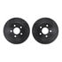 8512-47152 by DYNAMIC FRICTION COMPANY - Rotors-Drilled & Slotted-Black w/ 5000 Advanced Brake Pads Incl Hdw
