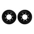 8512-48007 by DYNAMIC FRICTION COMPANY - Rotors-Drilled & Slotted-Black w/ 5000 Advanced Brake Pads Incl Hdw