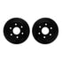 8512-48019 by DYNAMIC FRICTION COMPANY - Brake Rotor - Dimpled & Slotted - Black w/5000 Brake Pads & HW Kit