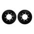 8512-48040 by DYNAMIC FRICTION COMPANY - Brake Rotor - Dimpled & Slotted - Black w/5000 Brake Pads & HW Kit