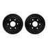 8512-48054 by DYNAMIC FRICTION COMPANY - Brake Rotor - Dimpled & Slotted - Black w/5000 Brake Pads & HW Kit