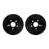 8512-48064 by DYNAMIC FRICTION COMPANY - Brake Rotor - Dimpled & Slotted - Black w/5000 Brake Pads & HW Kit