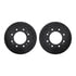 8512-48068 by DYNAMIC FRICTION COMPANY - Brake Rotor - Dimpled & Slotted - Black w/5000 Brake Pads & HW Kit