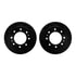 8512-48077 by DYNAMIC FRICTION COMPANY - Rotors-Drilled & Slotted-Black w/ 5000 Advanced Brake Pads Incl Hdw