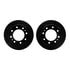 8512-48300 by DYNAMIC FRICTION COMPANY - Rotors-Drilled & Slotted-Black w/ 5000 Advanced Brake Pads Incl Hdw