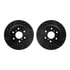 8512-48310 by DYNAMIC FRICTION COMPANY - Rotors-Drilled & Slotted-Black w/ 5000 Advanced Brake Pads Incl Hdw