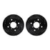 8512-50007 by DYNAMIC FRICTION COMPANY - Rotors-Drilled & Slotted-Black w/ 5000 Advanced Brake Pads Incl Hdw