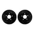 8512-52000 by DYNAMIC FRICTION COMPANY - Rotors-Drilled & Slotted-Black w/ 5000 Advanced Brake Pads Incl Hdw