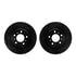 8512-52004 by DYNAMIC FRICTION COMPANY - Rotors-Drilled & Slotted-Black w/ 5000 Advanced Brake Pads Incl Hdw