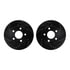 8512-52035 by DYNAMIC FRICTION COMPANY - Rotors-Drilled & Slotted-Black w/ 5000 Advanced Brake Pads Incl Hdw