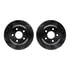 8512-52034 by DYNAMIC FRICTION COMPANY - Rotors-Drilled & Slotted-Black w/ 5000 Advanced Brake Pads Incl Hdw