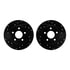8512-53004 by DYNAMIC FRICTION COMPANY - Rotors-Drilled & Slotted-Black w/ 5000 Advanced Brake Pads Incl Hdw