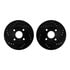 8512-54000 by DYNAMIC FRICTION COMPANY - Rotors-Drilled & Slotted-Black w/ 5000 Advanced Brake Pads Incl Hdw
