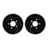 8512-54012 by DYNAMIC FRICTION COMPANY - Rotors-Drilled & Slotted-Black w/ 5000 Advanced Brake Pads Incl Hdw