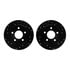 8512-54013 by DYNAMIC FRICTION COMPANY - Rotors-Drilled & Slotted-Black w/ 5000 Advanced Brake Pads Incl Hdw