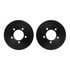 8512-54020 by DYNAMIC FRICTION COMPANY - Brake Rotor - Drilled & Slotted - Black w/5000 Brake Pads & HW Kit
