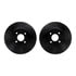 8512-54030 by DYNAMIC FRICTION COMPANY - Rotors-Drilled & Slotted-Black w/ 5000 Advanced Brake Pads Incl Hdw