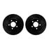 8512-54037 by DYNAMIC FRICTION COMPANY - Rotors-Drilled & Slotted-Black w/ 5000 Advanced Brake Pads Incl Hdw