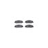 8512-54037 by DYNAMIC FRICTION COMPANY - Rotors-Drilled & Slotted-Black w/ 5000 Advanced Brake Pads Incl Hdw