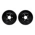 8512-54038 by DYNAMIC FRICTION COMPANY - Rotors-Drilled & Slotted-Black w/ 5000 Advanced Brake Pads Incl Hdw