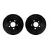 8512-54042 by DYNAMIC FRICTION COMPANY - Rotors-Drilled & Slotted-Black w/ 5000 Advanced Brake Pads Incl Hdw