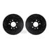 8512-54044 by DYNAMIC FRICTION COMPANY - Rotors-Drilled & Slotted-Black w/ 5000 Advanced Brake Pads Incl Hdw