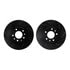8512-54043 by DYNAMIC FRICTION COMPANY - Rotors-Drilled & Slotted-Black w/ 5000 Advanced Brake Pads Incl Hdw