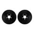 8512-54048 by DYNAMIC FRICTION COMPANY - Rotors-Drilled & Slotted-Black w/ 5000 Advanced Brake Pads Incl Hdw
