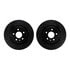 8512-54058 by DYNAMIC FRICTION COMPANY - Rotors-Drilled & Slotted-Black w/ 5000 Advanced Brake Pads Incl Hdw