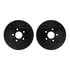 8512-54073 by DYNAMIC FRICTION COMPANY - Rotors-Drilled & Slotted-Black w/ 5000 Advanced Brake Pads Incl Hdw