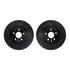 8512-54080 by DYNAMIC FRICTION COMPANY - Rotors-Drilled & Slotted-Black w/ 5000 Advanced Brake Pads Incl Hdw