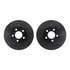 8512-54139 by DYNAMIC FRICTION COMPANY - Brake Rotor - Dimpled & Slotted - Black w/5000 Brake Pads & HW Kit