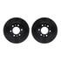 8512-54159 by DYNAMIC FRICTION COMPANY - Brake Rotor - Drilled & Slotted - Black w/5000 Brake Pads & HW Kit