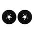 8512-54175 by DYNAMIC FRICTION COMPANY - Rotors-Drilled & Slotted-Black w/ 5000 Advanced Brake Pads Incl Hdw